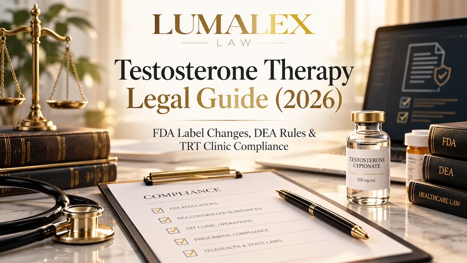 Testosterone Therapy Legal Guide (2026): FDA Label Changes, DEA Rules & TRT Clinic Compliance | LumaLex Law